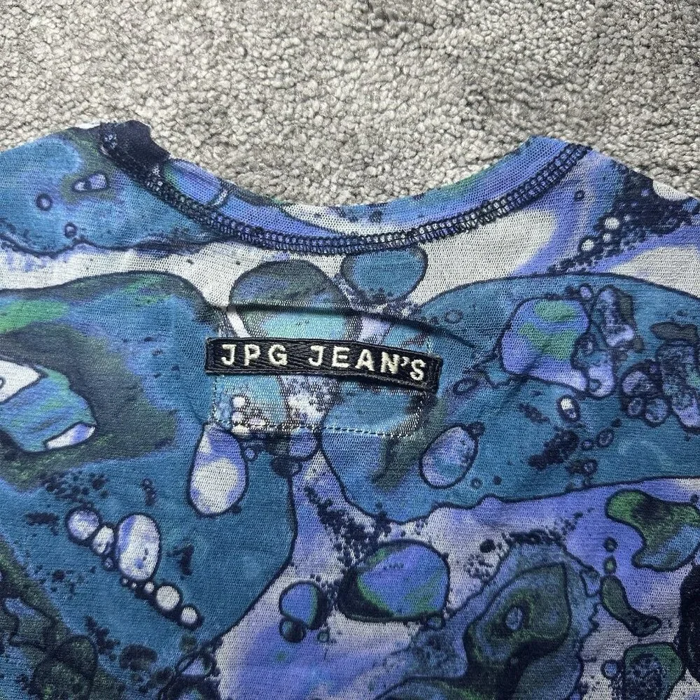 Vintage JPG Jean Paul Gaultier Mesh Bacteria SS 2001 Top Womens M Medium Tank - Picture 2 of 15